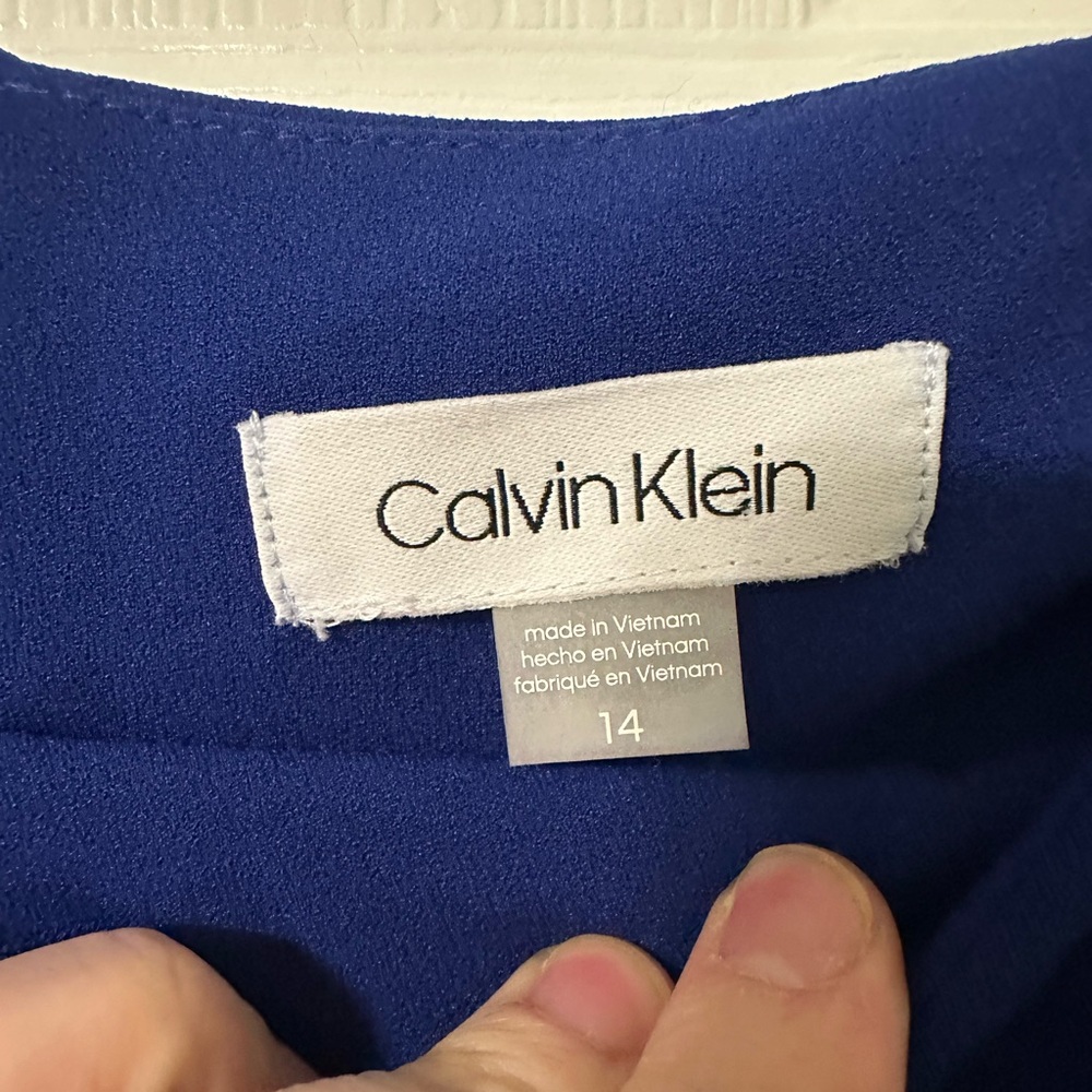 Calvin Klein Royal Blue Long Sleeve Dress - Picture 3 of 5